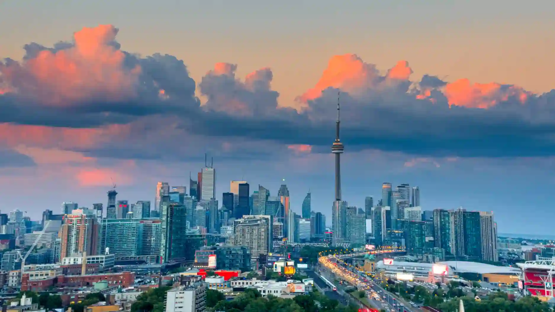 sunset view in Toronto