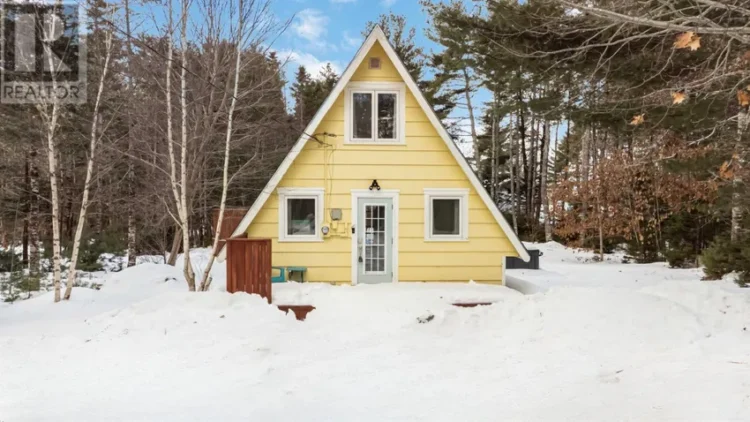 An A-frame tiny home for sale in Nova Scotia