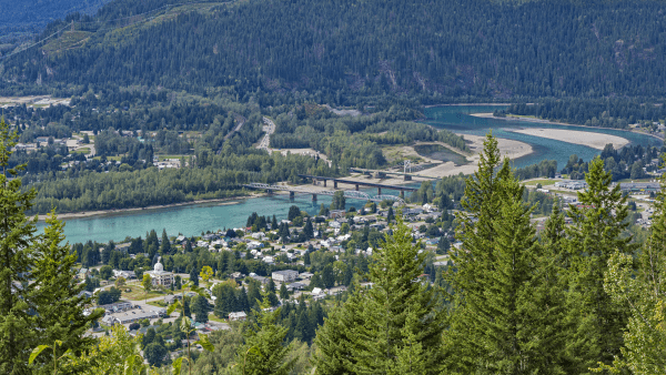 Scenic view of Revelstoke, BC
