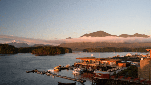 View of the water from Tofino, BC