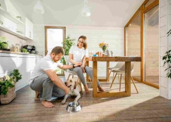 family in kitchen