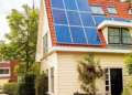 A house featuring solar panels installed on its roof.