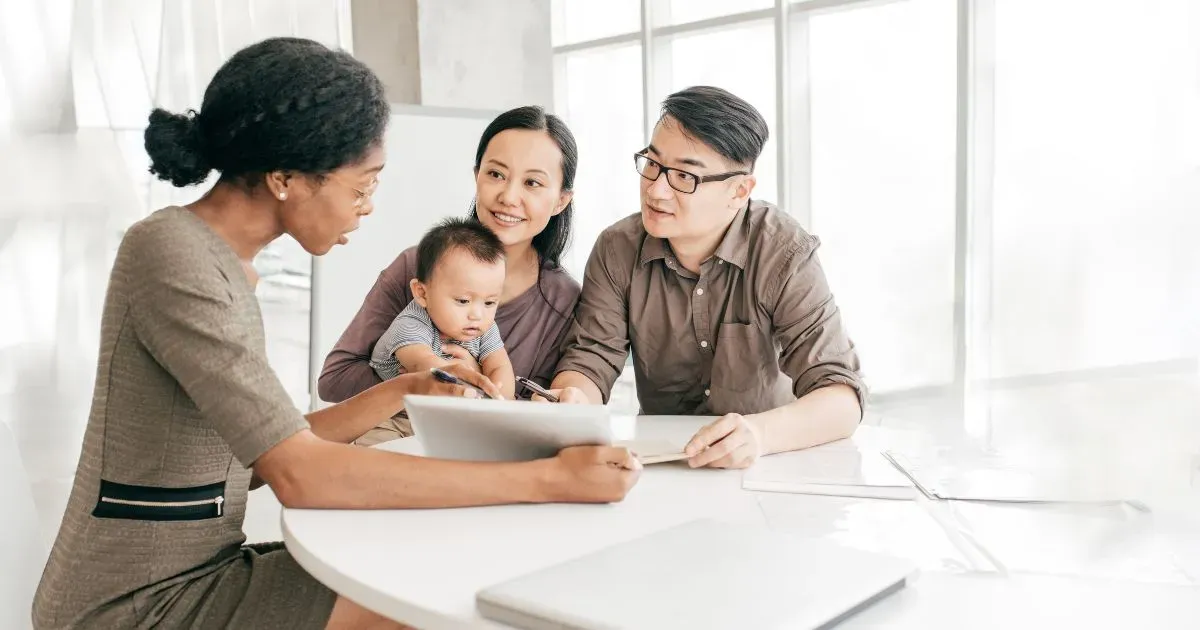 A family reviews their finances