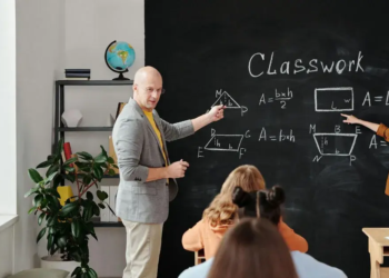 teacher in a classroom