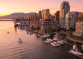 Vancouver skyline at sunrise