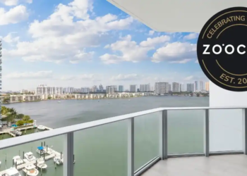 Condo balcony overlooking the water