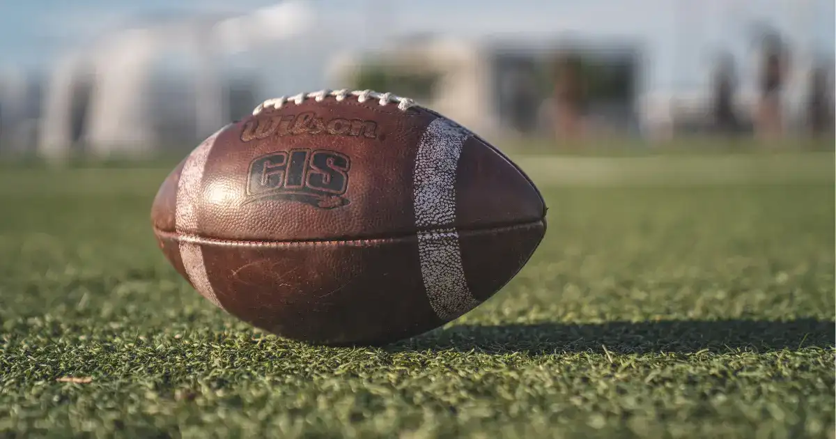 football on a green field