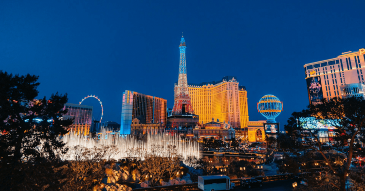 View of Las Vegas at night