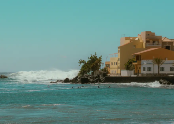 small waterfront town