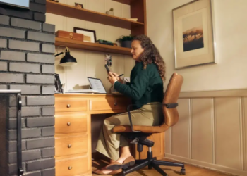 Woman on phone at home