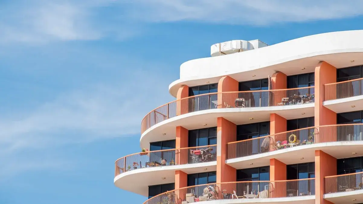 condos on blue sky