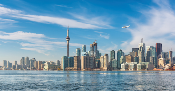 Toronto skyline and Lake Ontario waterfront