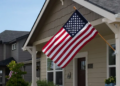 us home prices flag on house