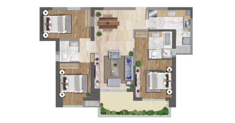 Modern ranch house floor plan