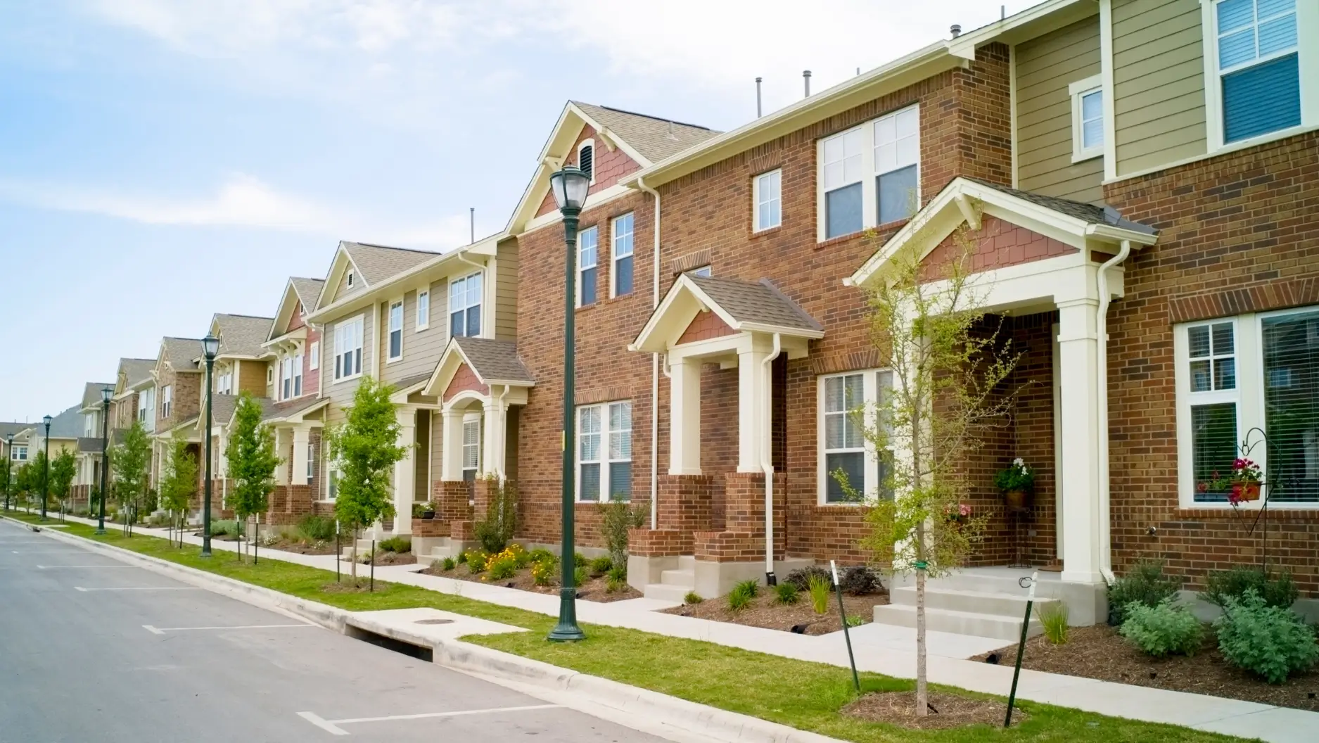 Townhomes from street view