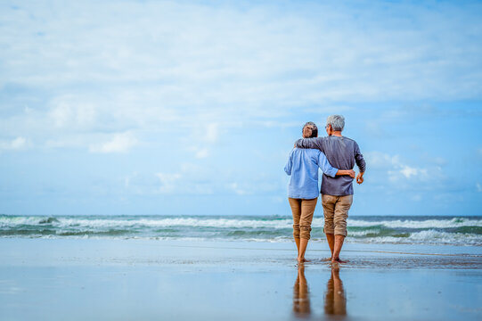 couple walking along the beach